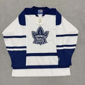 Vintage 90s Toronto Maple Leafs Jersey White L NHL Hockey Starter Men’s